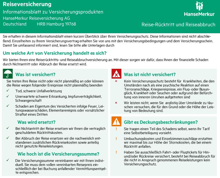 Reisercktritt Und Reiseabbruchversicherung